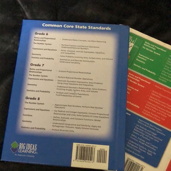 MIDDLE SCHOOL MATH BOOKS - Picture 5 of 9